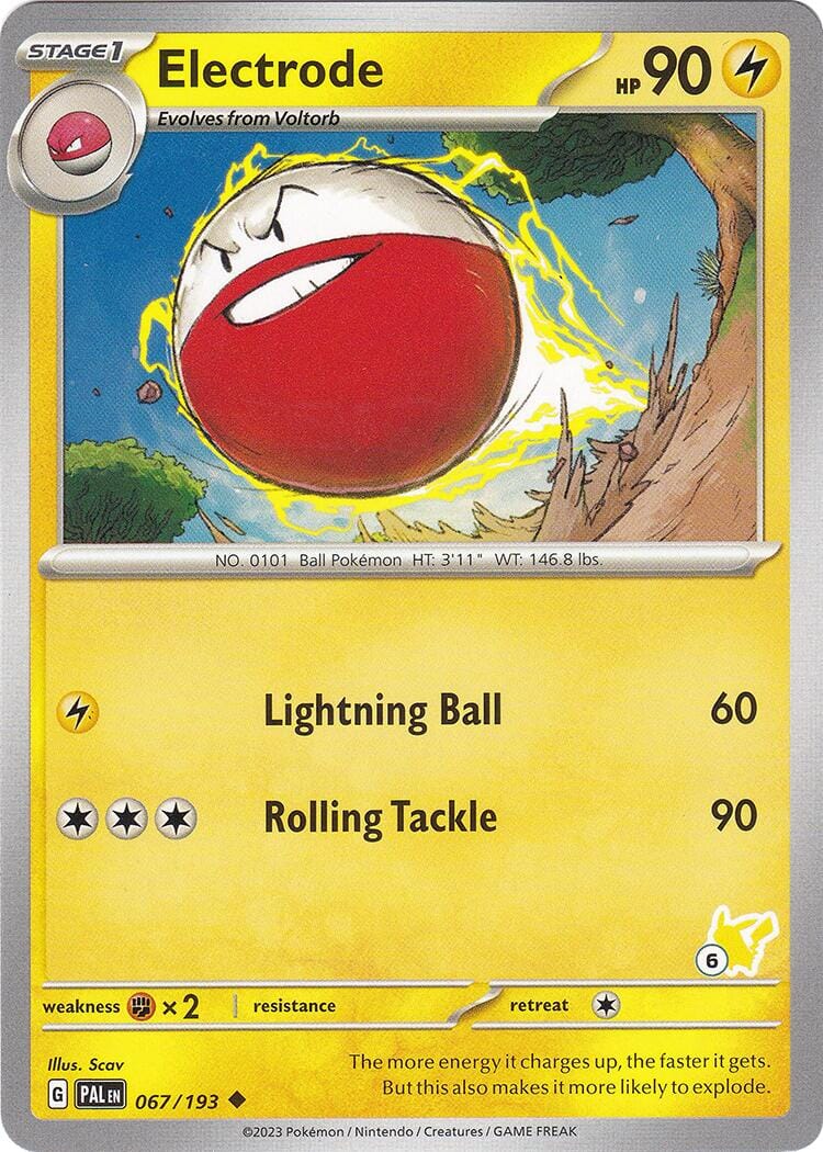 Electrode (067/193) (Pikachu Stamp #6) [Battle Academy 2024] Pokemon Single Pokémon  | Multizone: Comics And Games
