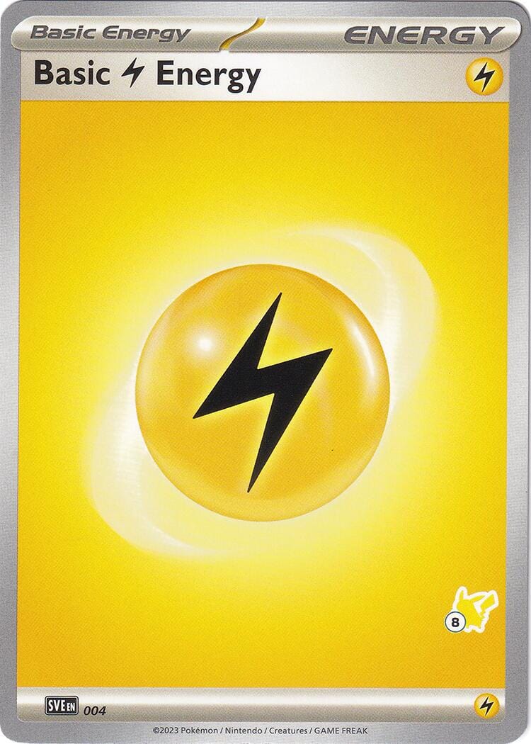 Basic Lightning Energy (004) (Pikachu Stamp #8) [Battle Academy 2024] Pokemon Single Pokémon  | Multizone: Comics And Games