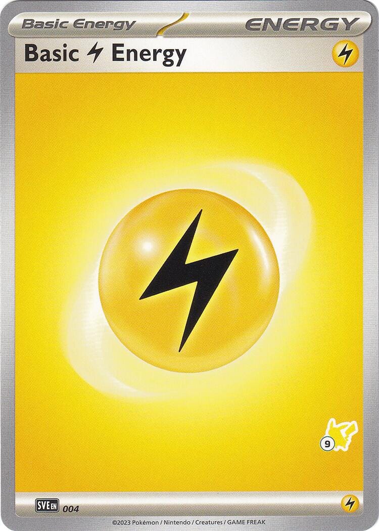 Basic Lightning Energy (004) (Pikachu Stamp #9) [Battle Academy 2024] Pokemon Single Pokémon  | Multizone: Comics And Games