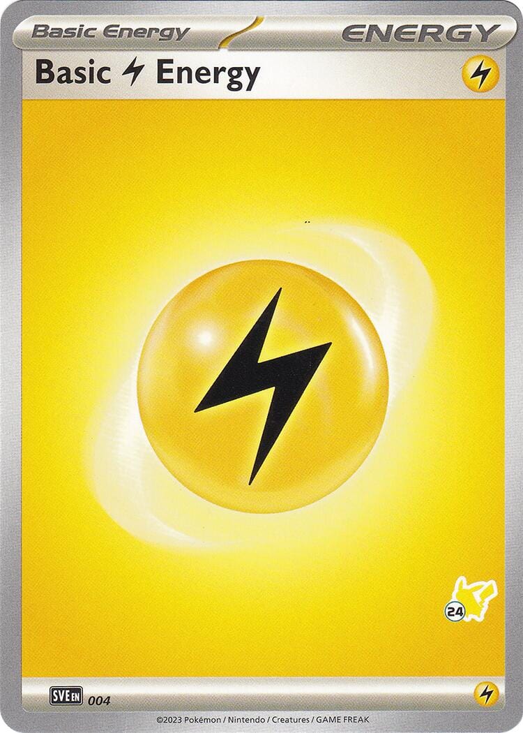 Basic Lightning Energy (004) (Pikachu Stamp #24) [Battle Academy 2024] Pokemon Single Pokémon  | Multizone: Comics And Games