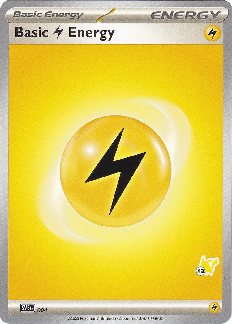 Basic Lightning Energy (004) (Pikachu Stamp #43) [Battle Academy 2024] Pokemon Single Pokémon  | Multizone: Comics And Games