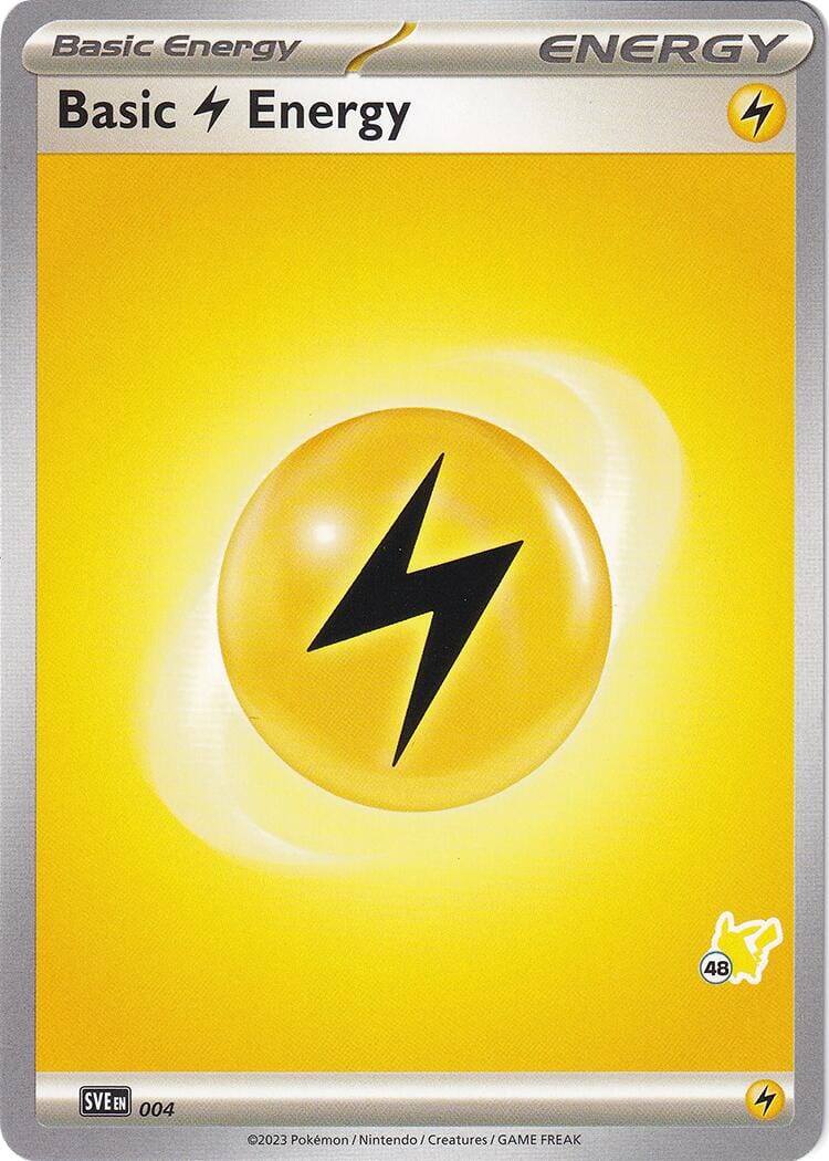 Basic Lightning Energy (004) (Pikachu Stamp #48) [Battle Academy 2024] Pokemon Single Pokémon  | Multizone: Comics And Games