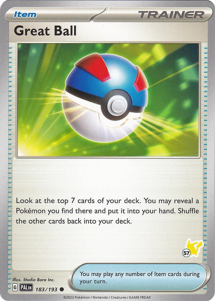 Great Ball (183/193) (Pikachu Stamp #57) [Battle Academy 2024] Pokemon Single Pokémon  | Multizone: Comics And Games