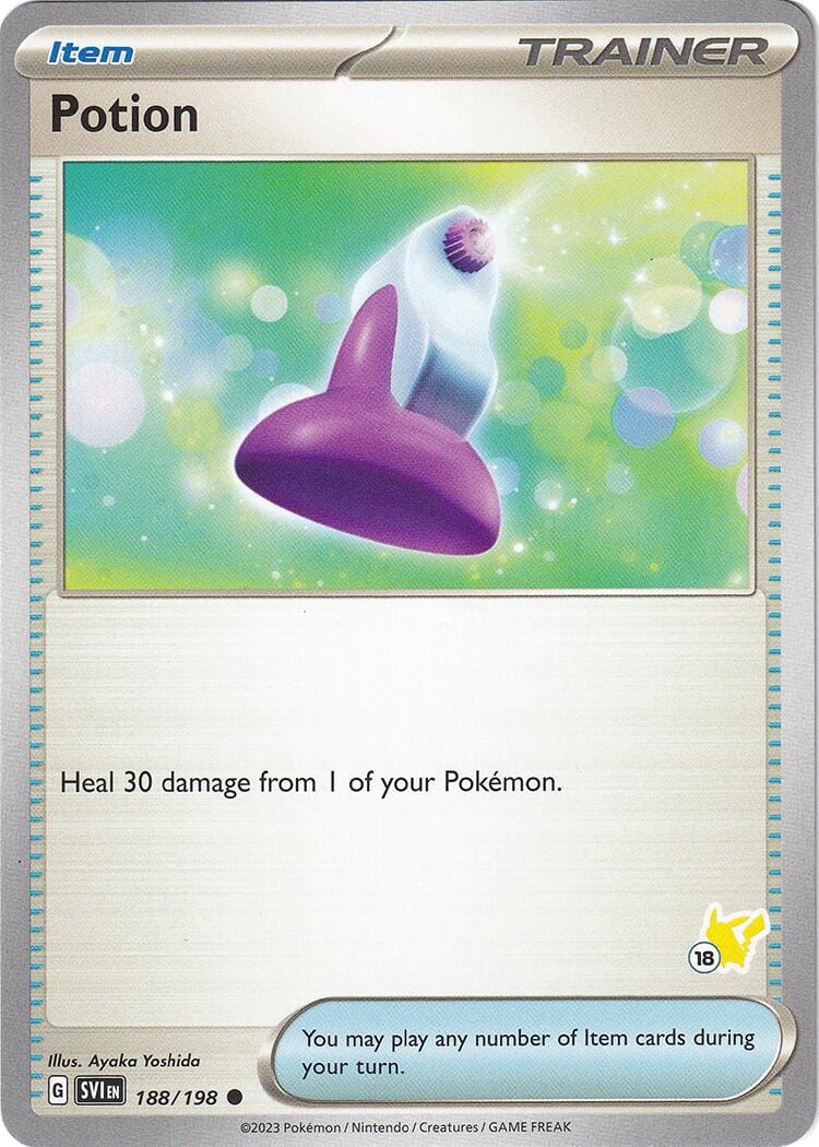 Potion (188/192) (Pikachu Stamp #18) [Battle Academy 2024] Pokemon Single Pokémon  | Multizone: Comics And Games