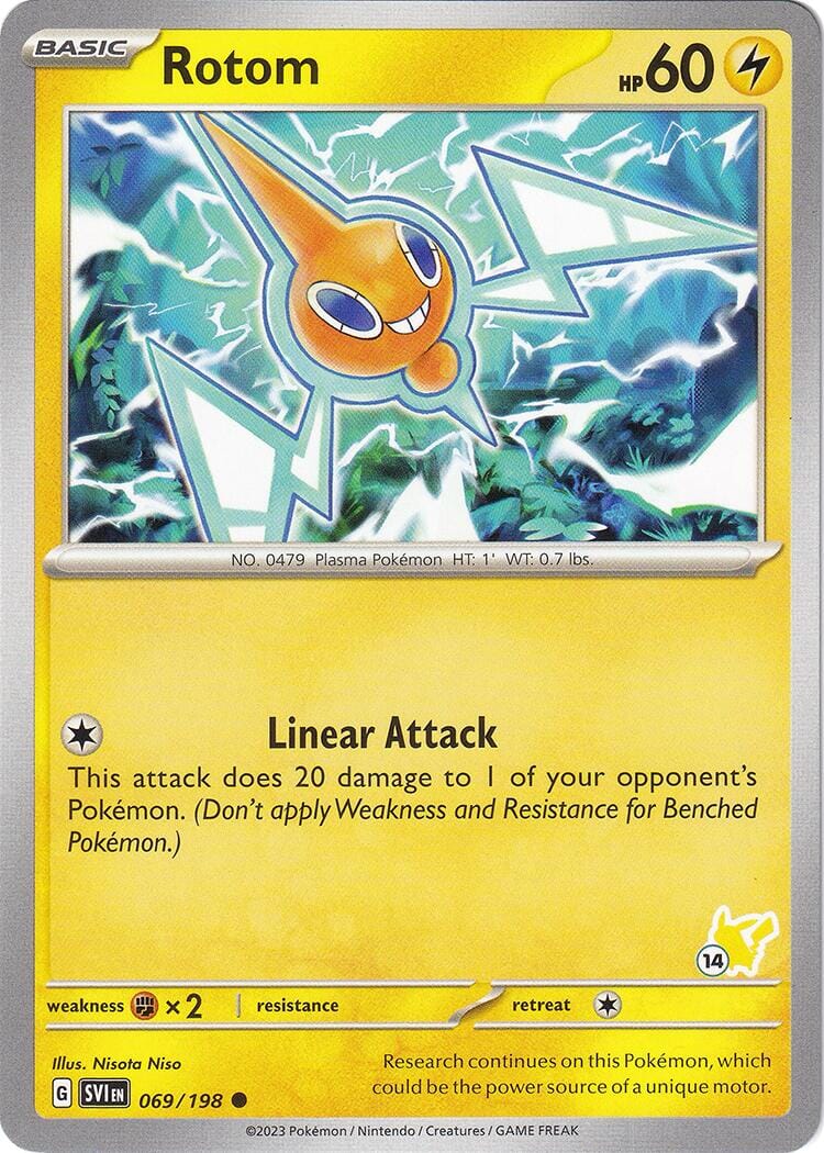 Rotom (069/198) (Pikachu Stamp #14) [Battle Academy 2024] Pokemon Single Pokémon  | Multizone: Comics And Games