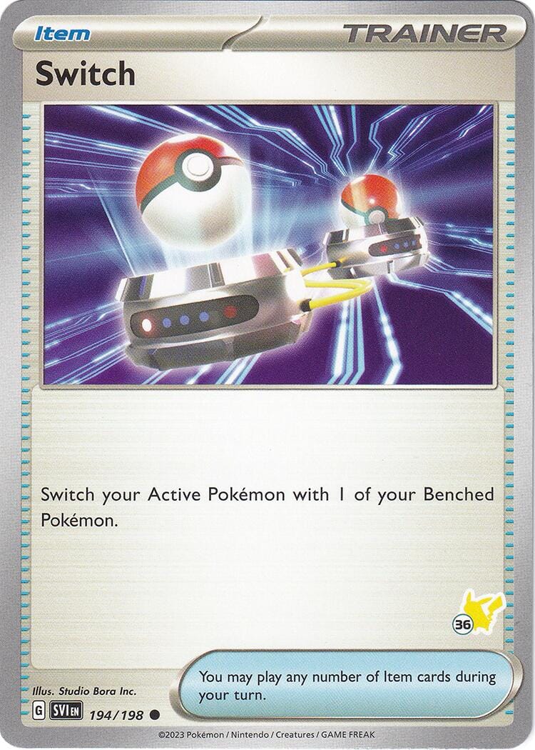 Switch (194/198) (Pikachu Stamp #36) [Battle Academy 2024] Pokemon Single Pokémon  | Multizone: Comics And Games