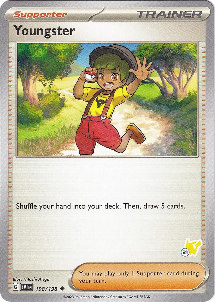 Youngster (198/198) (Pikachu Stamp #21) [Battle Academy 2024] Pokemon Single Pokémon  | Multizone: Comics And Games