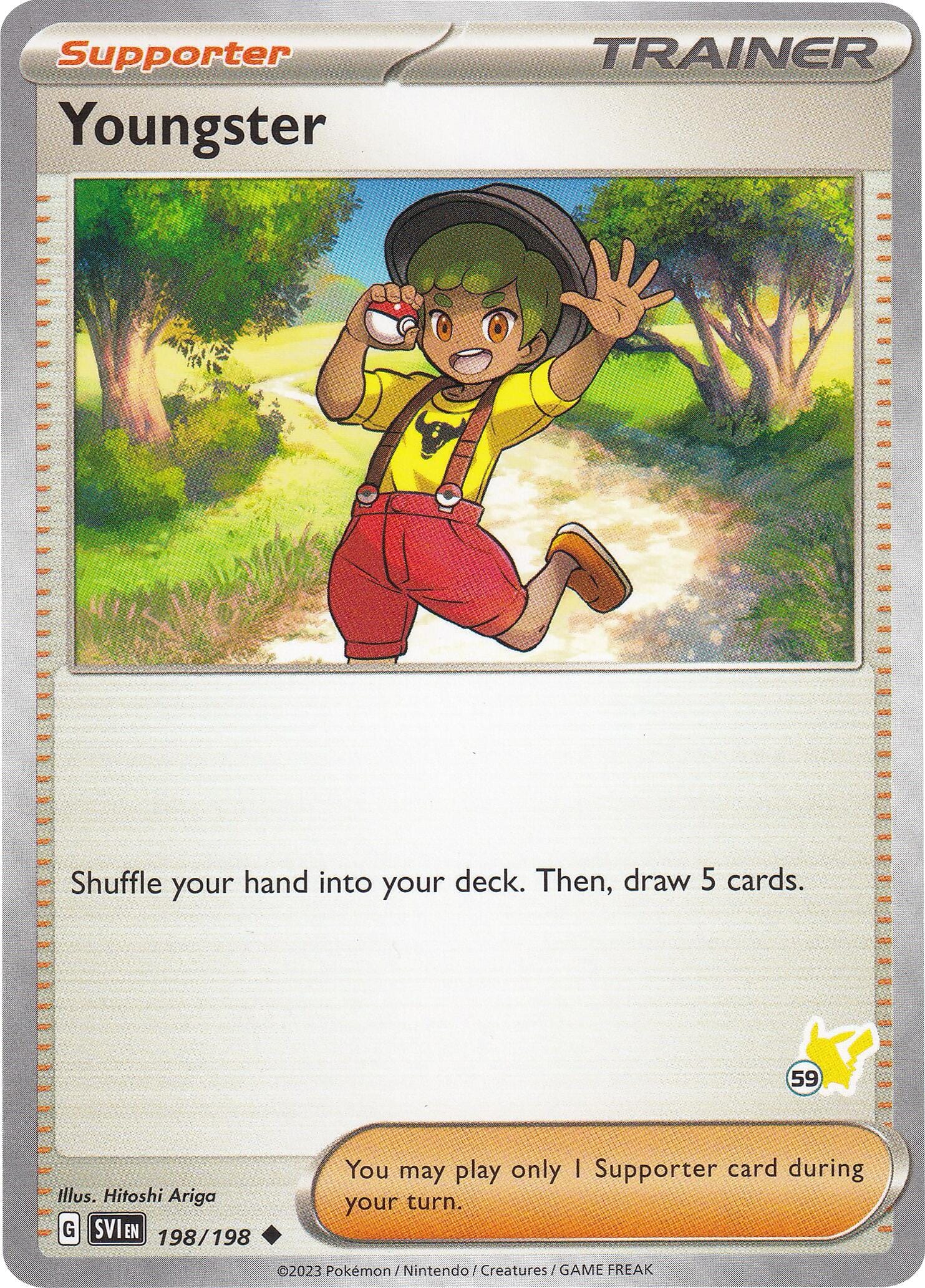 Youngster (198/198) (Pikachu Stamp #59) [Battle Academy 2024] Pokemon Single Pokémon  | Multizone: Comics And Games