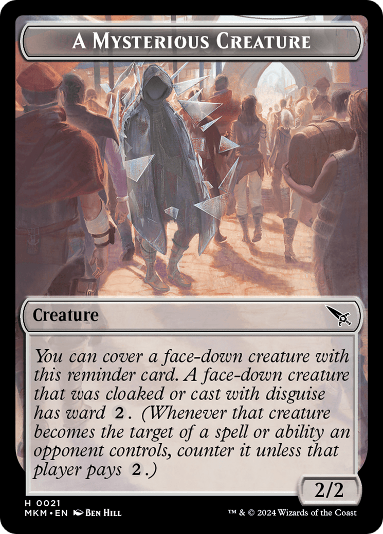 A Mysterious Creature Token [Murders at Karlov Manor Tokens] MTG Single Magic: The Gathering  | Multizone: Comics And Games