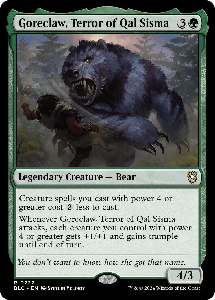 Goreclaw, Terror of Qal Sisma [Bloomburrow Commander] MTG Single Magic: The Gathering  | Multizone: Comics And Games