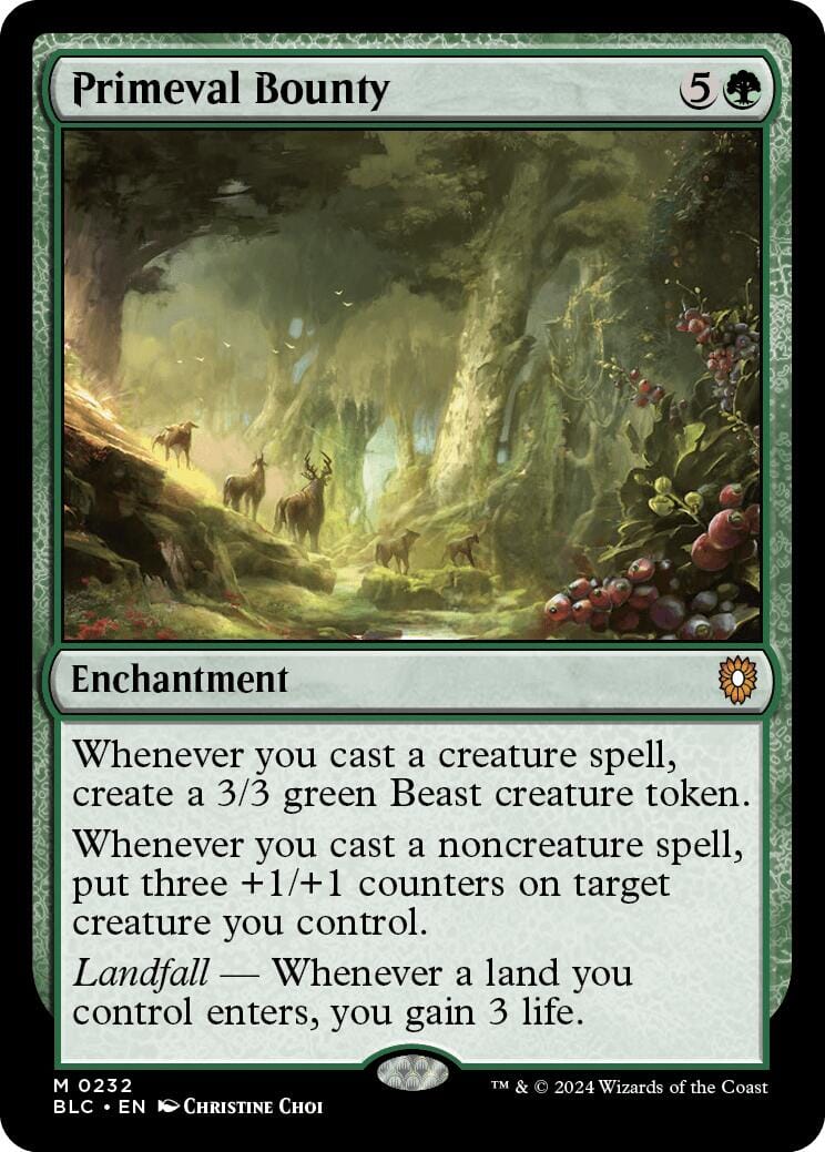 Primeval Bounty [Bloomburrow Commander] MTG Single Magic: The Gathering  | Multizone: Comics And Games
