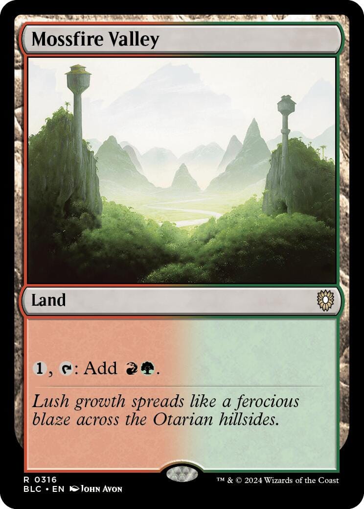 Mossfire Valley [Bloomburrow Commander] MTG Single Magic: The Gathering  | Multizone: Comics And Games
