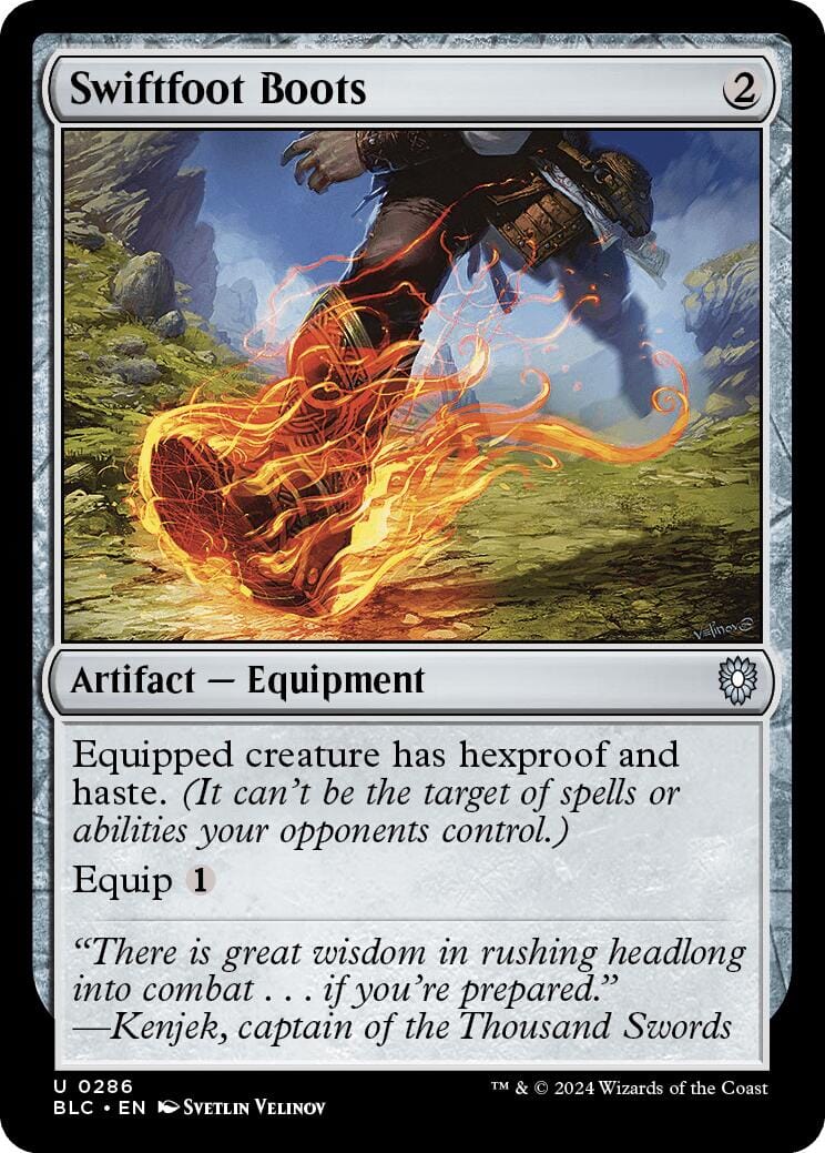 Swiftfoot Boots [Bloomburrow Commander] MTG Single Magic: The Gathering  | Multizone: Comics And Games