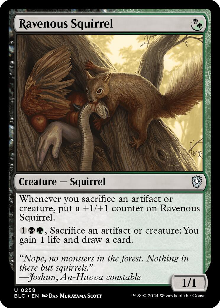 Ravenous Squirrel [Bloomburrow Commander] | Multizone: Comics And Games