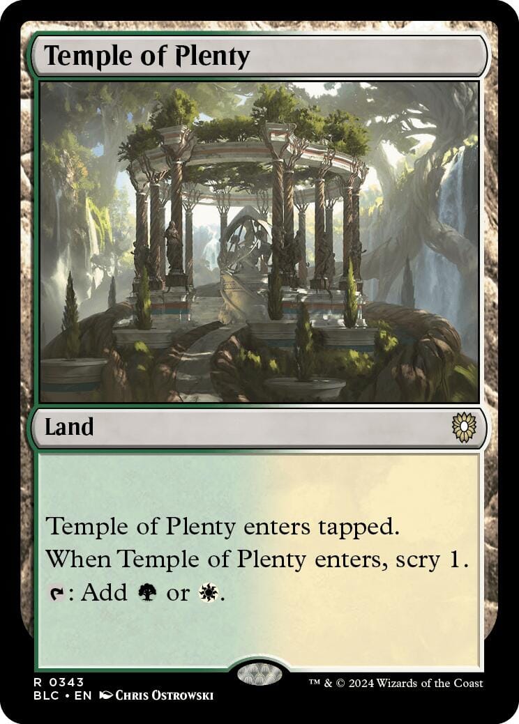 Temple of Plenty [Bloomburrow Commander] MTG Single Magic: The Gathering  | Multizone: Comics And Games
