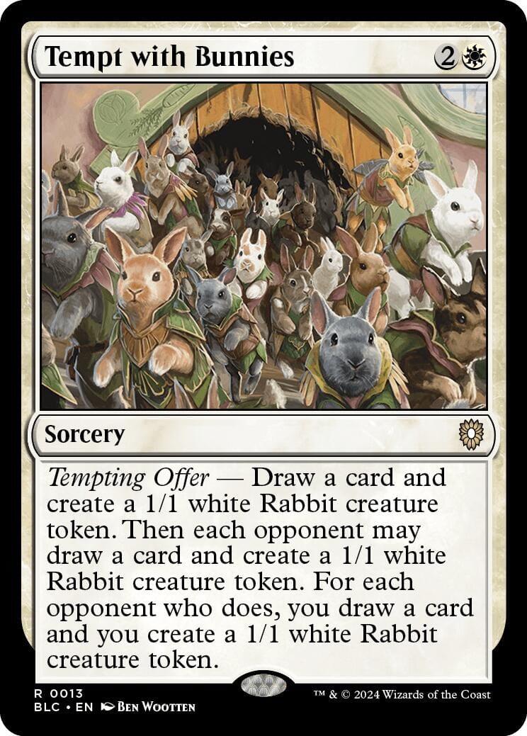 Tempt with Bunnies [Bloomburrow Commander] MTG Single Magic: The Gathering  | Multizone: Comics And Games