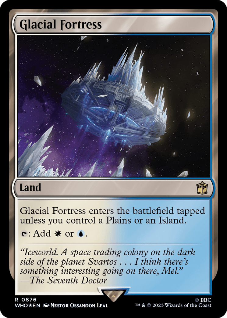 Glacial Fortress (Surge Foil) [Doctor Who] MTG Single Magic: The Gathering  | Multizone: Comics And Games