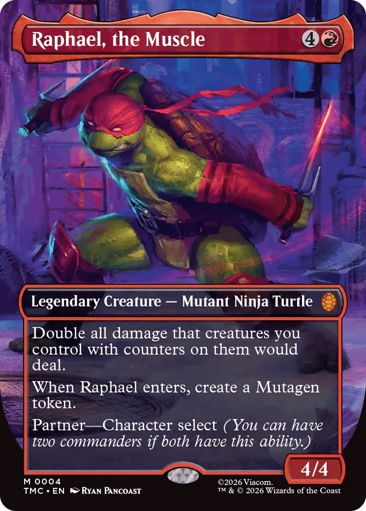 Raphael, the Muscle (Borderless) [Teenage Mutant Ninja Turtles Commander] MTG Single Magic: The Gathering  | Multizone: Comics And Games