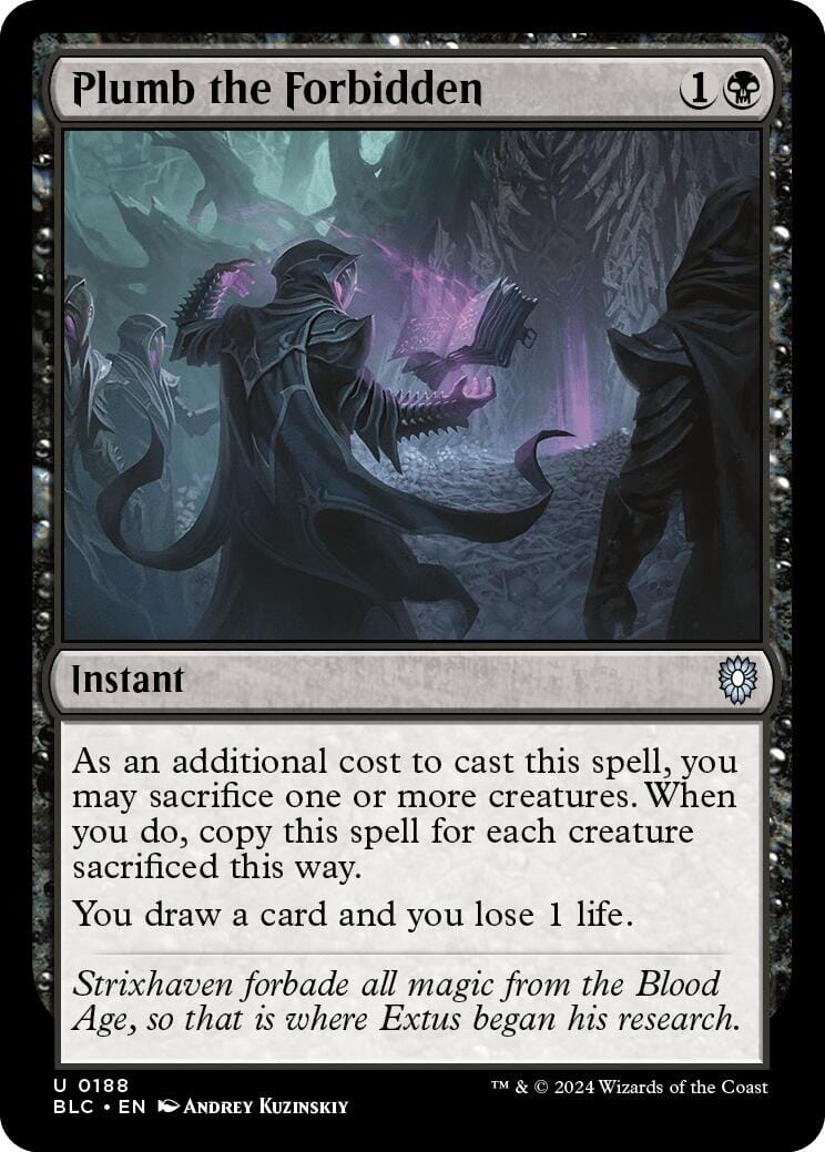 Plumb the Forbidden [Bloomburrow Commander] MTG Single Magic: The Gathering  | Multizone: Comics And Games