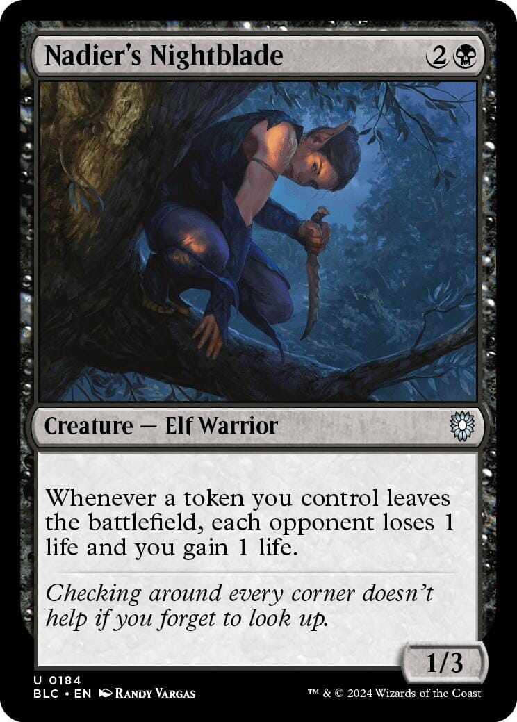 Nadier's Nightblade [Bloomburrow Commander] MTG Single Magic: The Gathering  | Multizone: Comics And Games