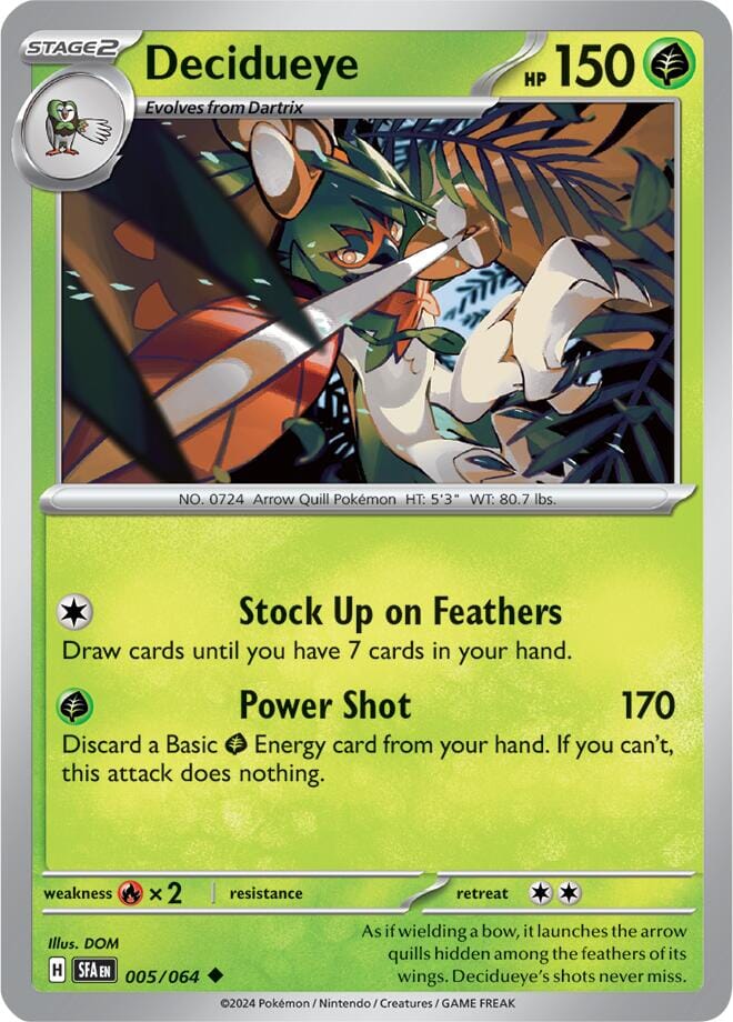 Decidueye (005/064) [Scarlet & Violet: Shrouded Fable] Pokemon Single Pokémon  | Multizone: Comics And Games
