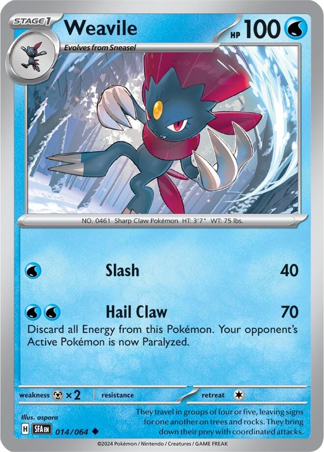 Weavile (014/064) [Scarlet & Violet: Shrouded Fable] Pokemon Single Pokémon  | Multizone: Comics And Games