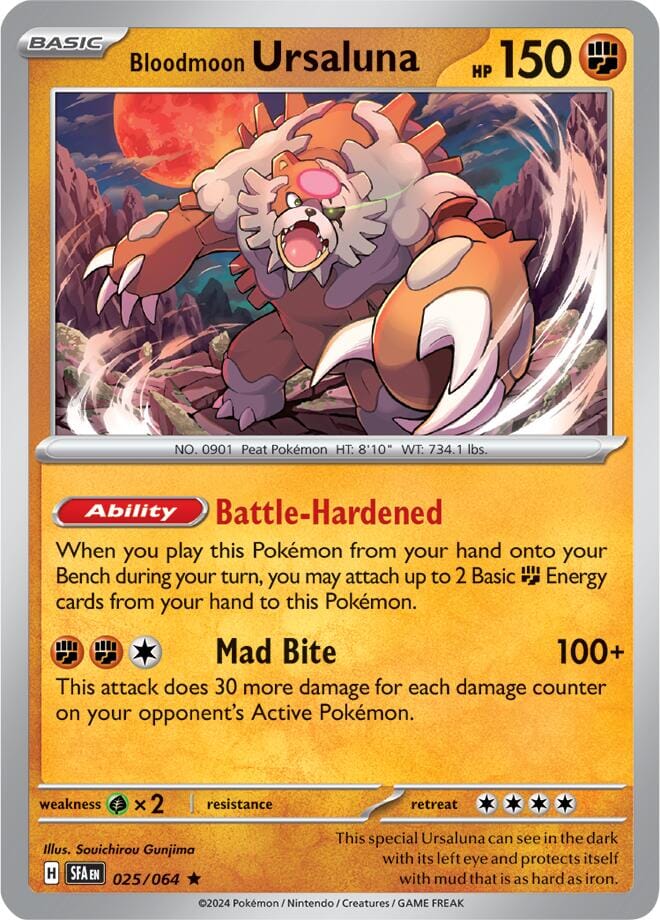 Bloodmoon Ursaluna (025/064) [Scarlet & Violet: Shrouded Fable] Pokemon Single Pokémon  | Multizone: Comics And Games