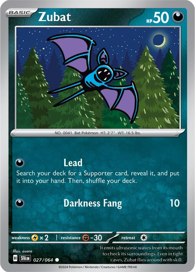 Zubat (027/064) [Scarlet & Violet: Shrouded Fable] Pokemon Single Pokémon  | Multizone: Comics And Games