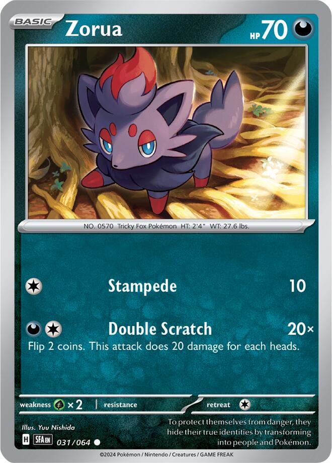 Zorua (031/064) [Scarlet & Violet: Shrouded Fable] Pokemon Single Pokémon  | Multizone: Comics And Games