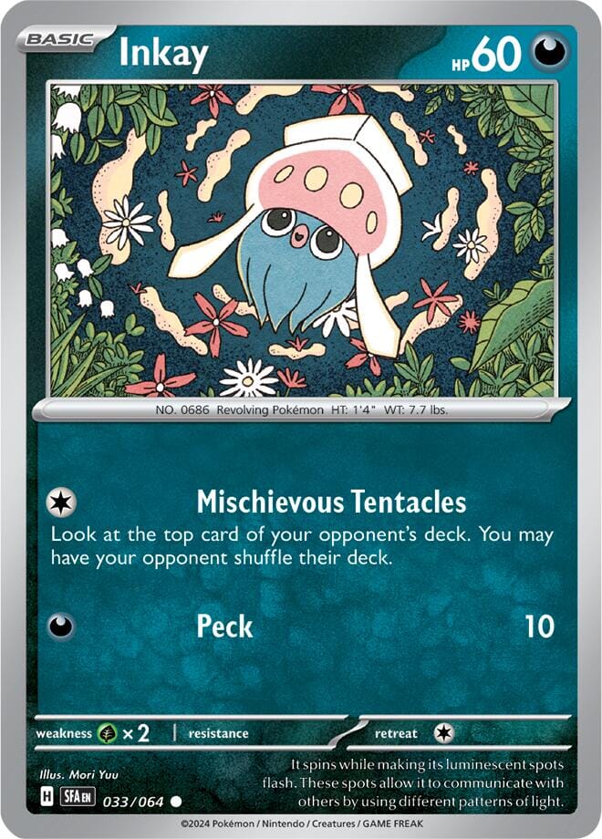 Inkay (033/064) [Scarlet & Violet: Shrouded Fable] Pokemon Single Pokémon  | Multizone: Comics And Games