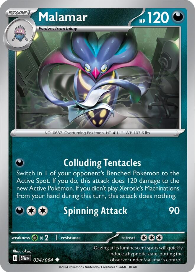 Malamar (034/064) [Scarlet & Violet: Shrouded Fable] Pokemon Single Pokémon  | Multizone: Comics And Games