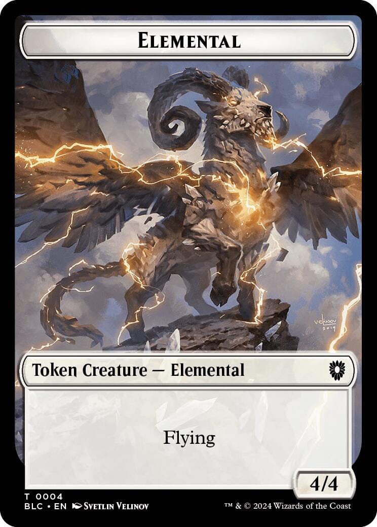 Elemental // Shark Double-Sided Token [Bloomburrow Commander Tokens] MTG Single Magic: The Gathering  | Multizone: Comics And Games