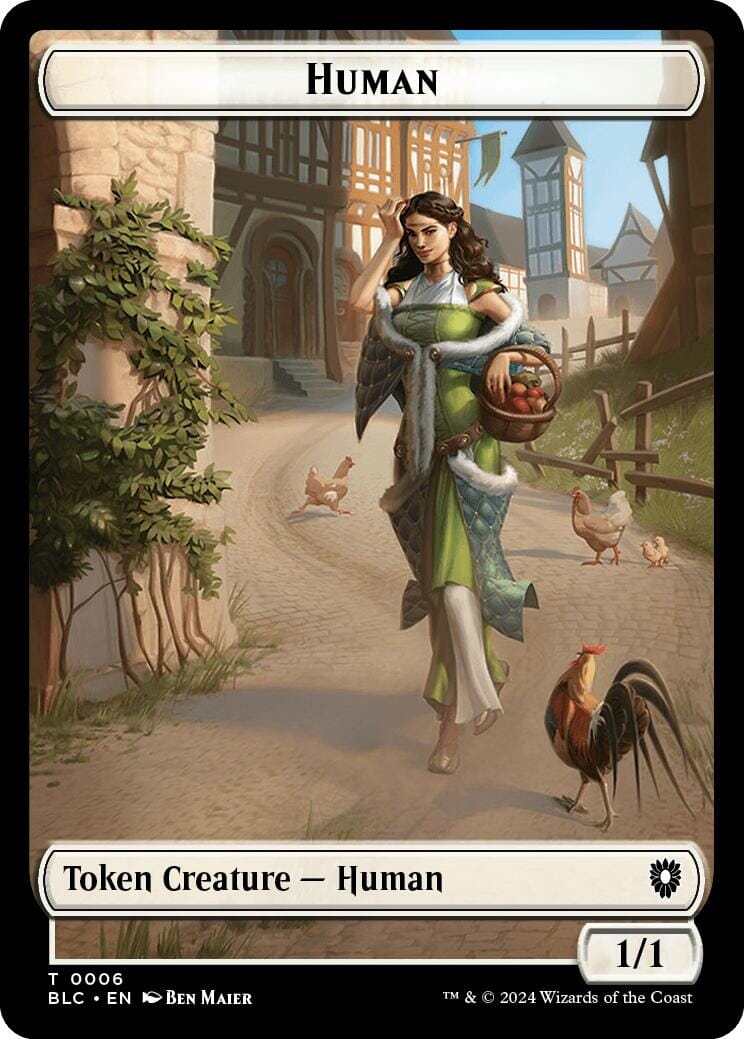 Human // Soldier Double-Sided Token [Bloomburrow Commander Tokens] MTG Single Magic: The Gathering  | Multizone: Comics And Games