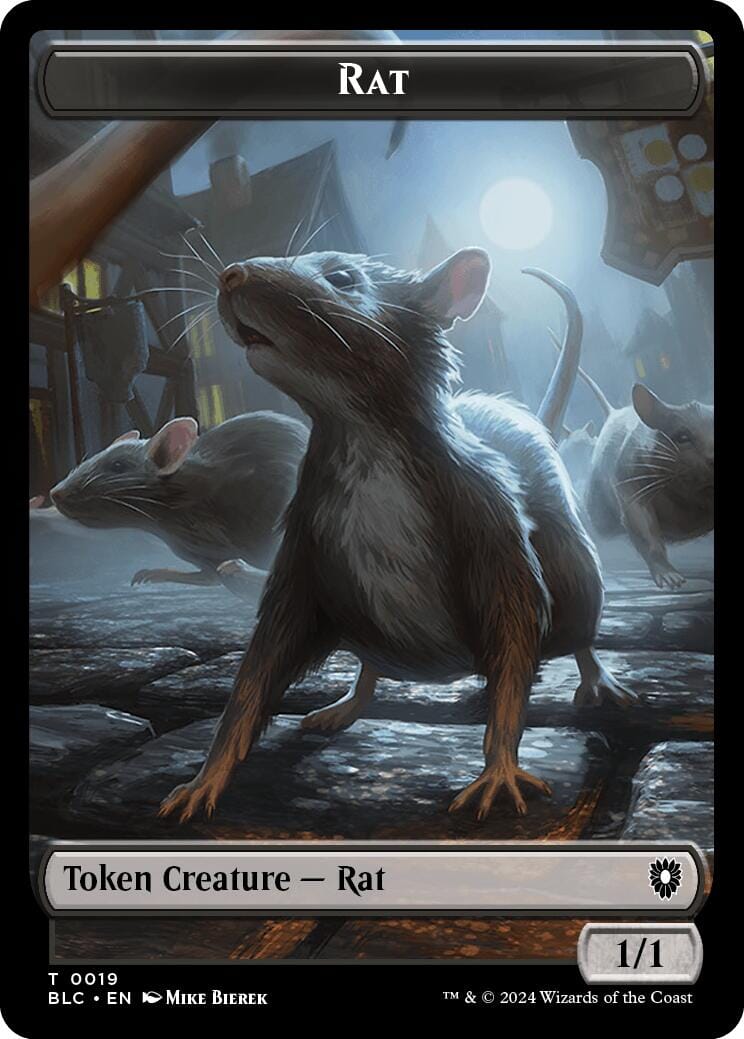 Rat // Raccoon Double-Sided Token [Bloomburrow Commander Tokens] MTG Single Magic: The Gathering  | Multizone: Comics And Games