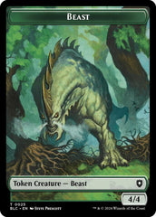 Cat // Beast (025) Double-Sided Token [Bloomburrow Commander Tokens] MTG Single Magic: The Gathering  | Multizone: Comics And Games