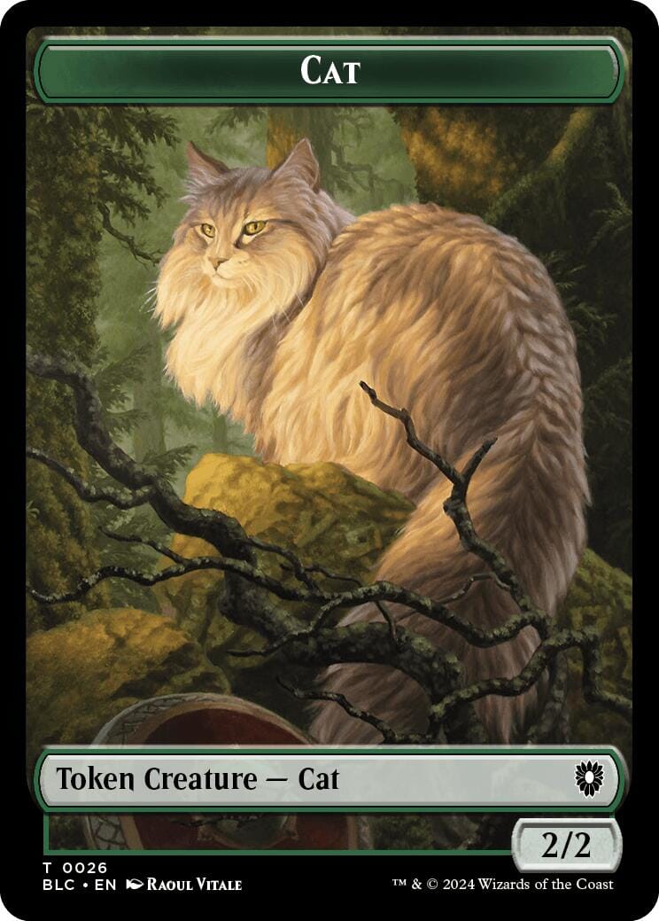 Cat // Beast (025) Double-Sided Token [Bloomburrow Commander Tokens] MTG Single Magic: The Gathering  | Multizone: Comics And Games