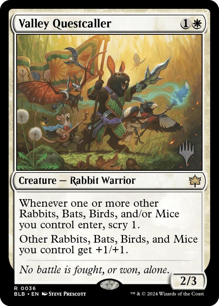 Valley Questcaller (Promo Pack) [Bloomburrow Promos] MTG Single Magic: The Gathering  | Multizone: Comics And Games