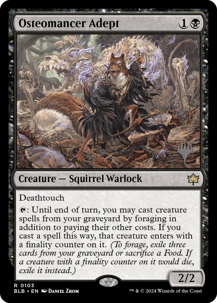 Osteomancer Adept (Promo Pack) [Bloomburrow Promos] MTG Single Magic: The Gathering  | Multizone: Comics And Games