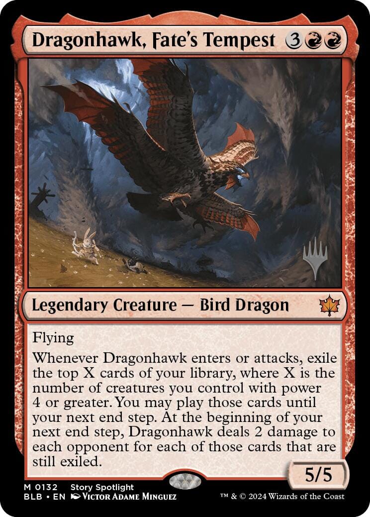 Dragonhawk, Fate's Tempest (Promo Pack) [Bloomburrow Promos] MTG Single Magic: The Gathering  | Multizone: Comics And Games