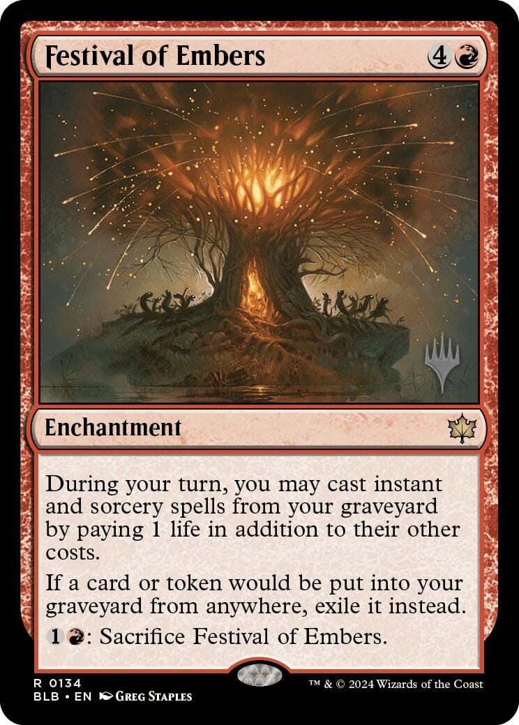 Festival of Embers (Promo Pack) [Bloomburrow Promos] MTG Single Magic: The Gathering  | Multizone: Comics And Games