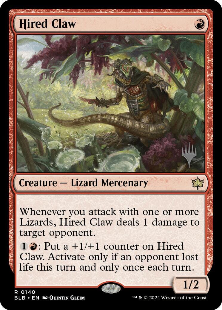 Hired Claw (Promo Pack) [Bloomburrow Promos] MTG Single Magic: The Gathering  | Multizone: Comics And Games