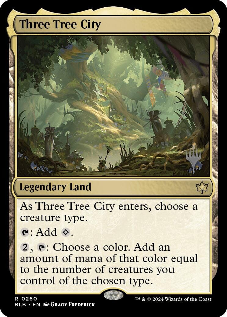 Three Tree City (Promo Pack) [Bloomburrow Promos] MTG Single Magic: The Gathering  | Multizone: Comics And Games