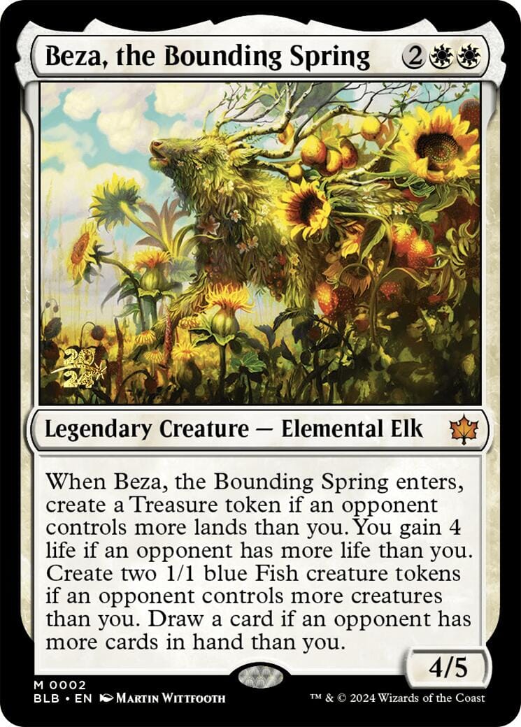 Beza, the Bounding Spring [Bloomburrow Prerelease Promos] MTG Single Magic: The Gathering  | Multizone: Comics And Games