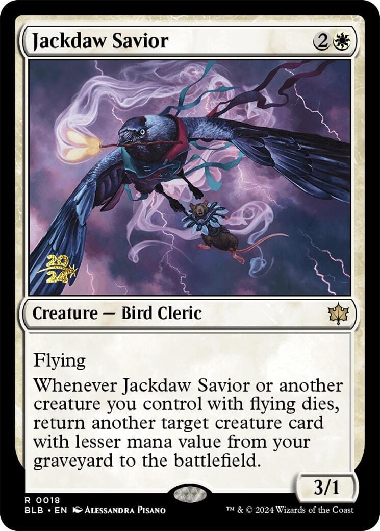 Jackdaw Savior [Bloomburrow Prerelease Promos] MTG Single Magic: The Gathering  | Multizone: Comics And Games