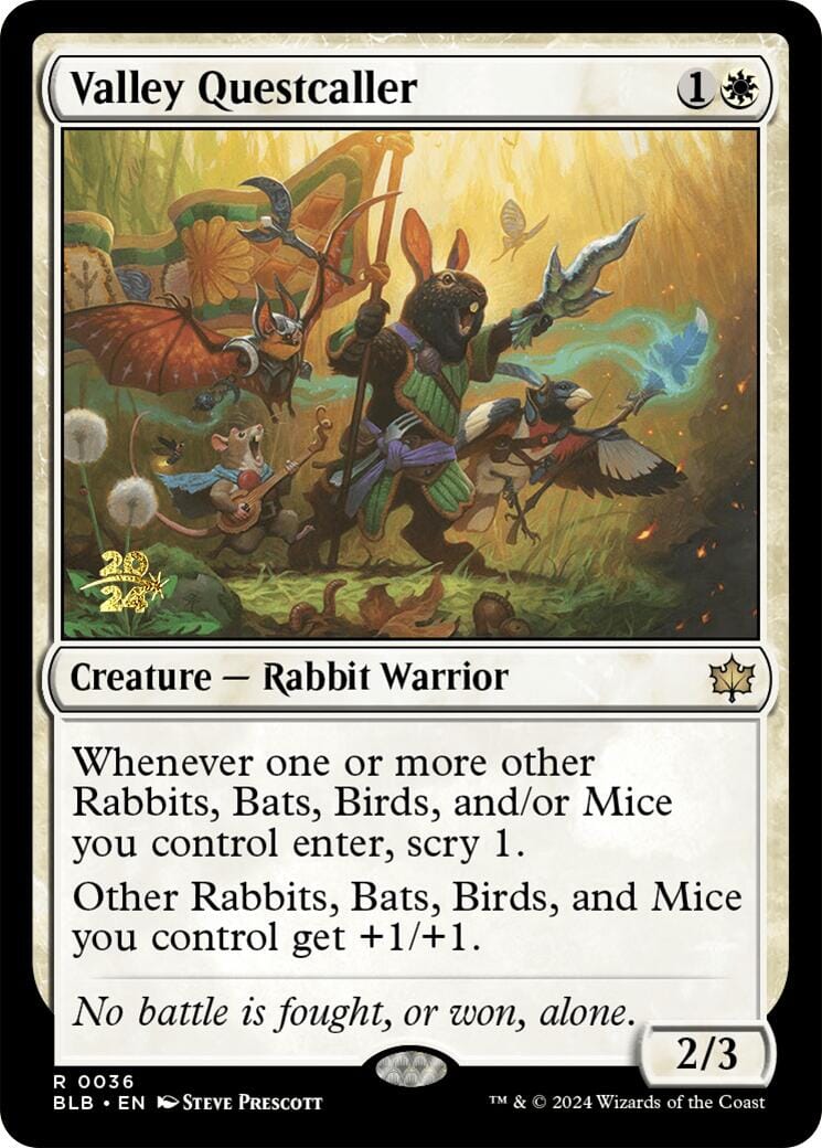 Valley Questcaller [Bloomburrow Prerelease Promos] MTG Single Magic: The Gathering  | Multizone: Comics And Games