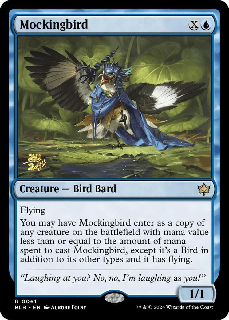 Mockingbird [Bloomburrow Prerelease Promos] MTG Single Magic: The Gathering  | Multizone: Comics And Games