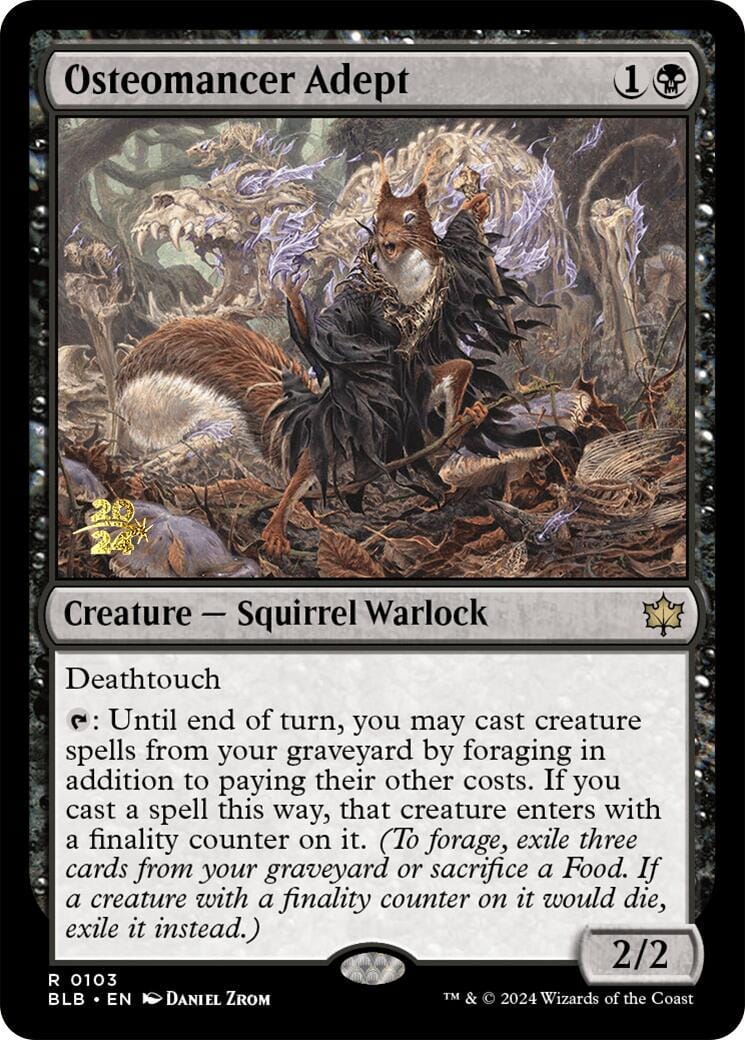 Osteomancer Adept [Bloomburrow Prerelease Promos] MTG Single Magic: The Gathering  | Multizone: Comics And Games