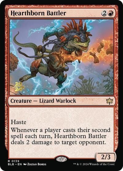 Hearthborn Battler [Bloomburrow Prerelease Promos] MTG Single Magic: The Gathering  | Multizone: Comics And Games