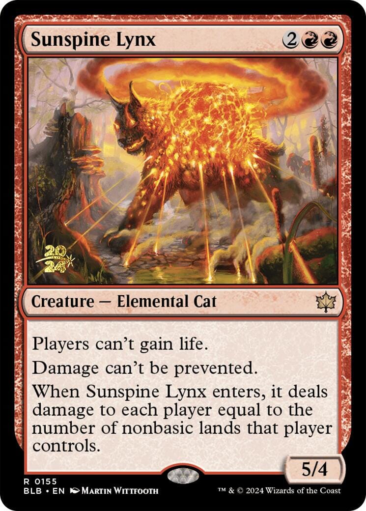 Sunspine Lynx [Bloomburrow Prerelease Promos] MTG Single Magic: The Gathering  | Multizone: Comics And Games