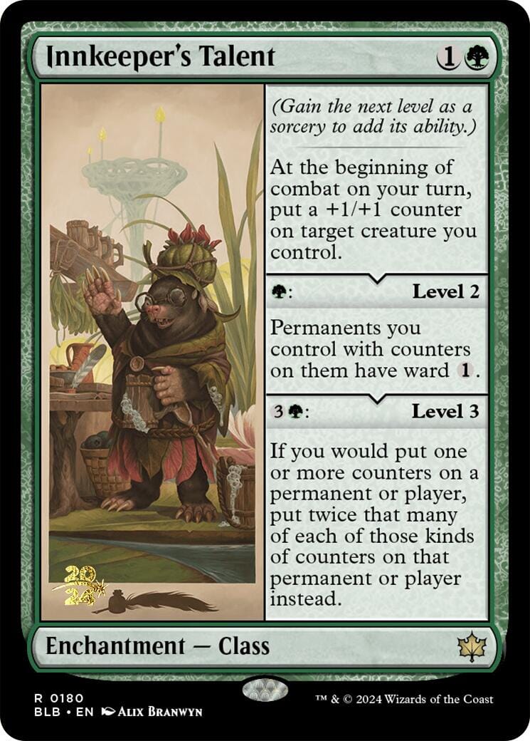 Innkeeper's Talent [Bloomburrow Prerelease Promos] MTG Single Magic: The Gathering  | Multizone: Comics And Games